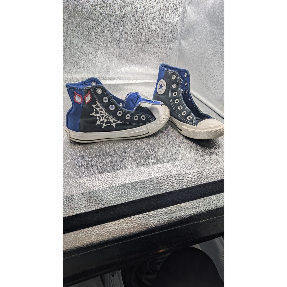 Converse Chuck Taylor All Star SpiderMan Custom Embroidered High Top Shoes 6W 4M